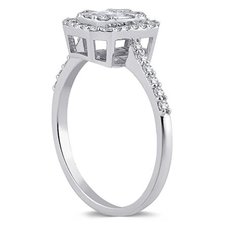 0.40 ct. Pırlanta Baget Yüzük