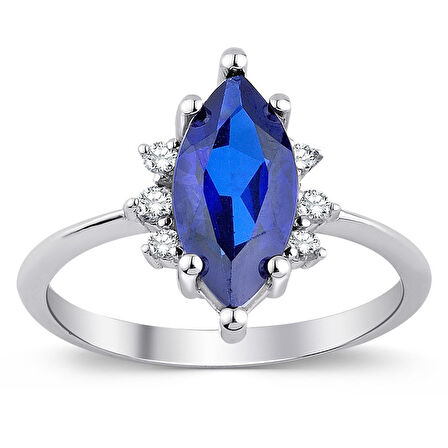 2.00 ct. Pırlanta Safir Yüzük