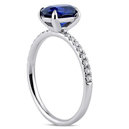 1.84 ct. Pırlanta Safir Yüzük