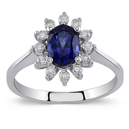 1.46 ct. Pırlanta Safir Yüzük