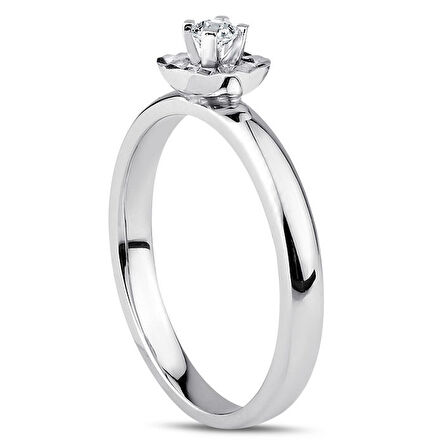 0.09 ct. Pırlanta Tektaş Yüzük