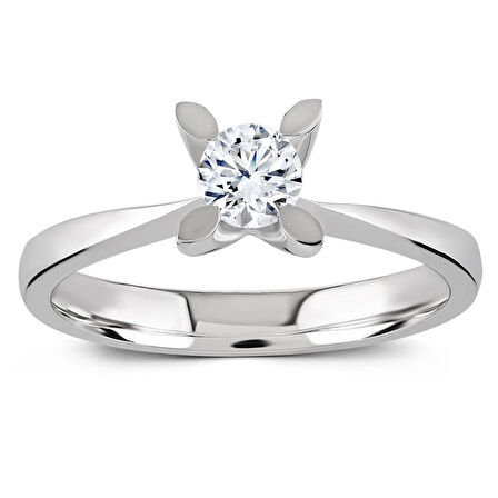 0.30 ct. F Color HRD Sertifikalı Pırlanta Tektaş Yüzük