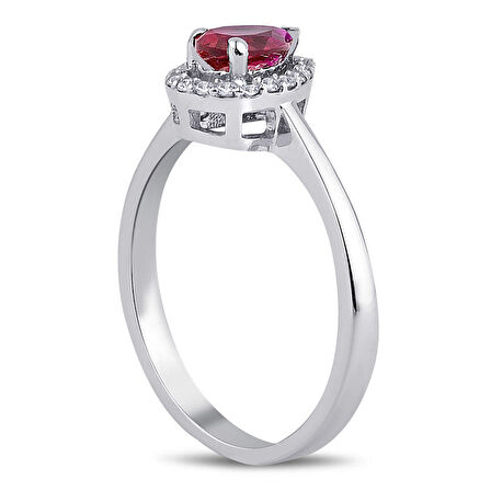 0.66 ct. Pırlanta Yakut Yüzük