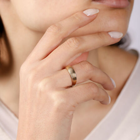 Sevilla Altın Yüzük 14K Golden Siens