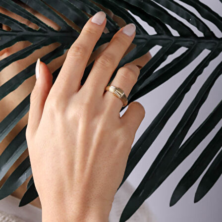 Sevilla Altın Yüzük 14K Golden Siens Şapkalı