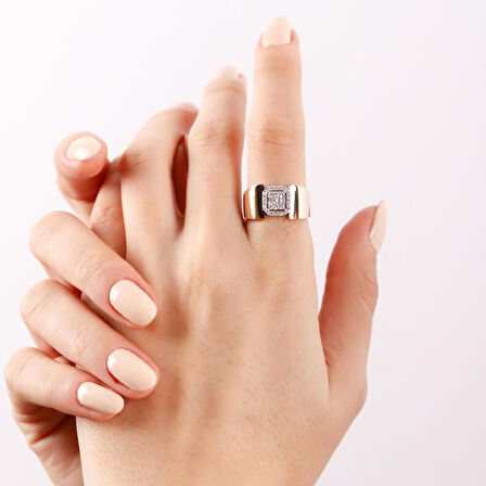 14 Ayar Sarı Altın Baget Yüzük Claris 