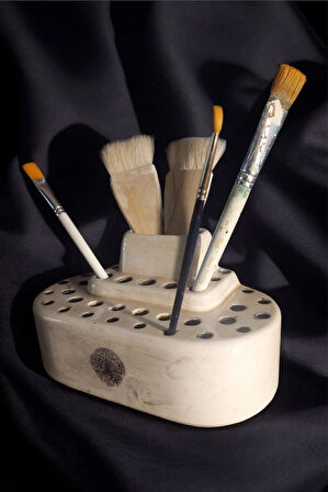 RESİM FIRÇASI TUTUCU SERAMİK STAND 19x10x10(cm)