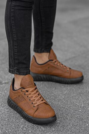 Erkek Lazer Cilt Deri Lifestyle Casual ŞIK Günlük Bağcıklı Ortopedik Sneaker Spor Ayakkabı