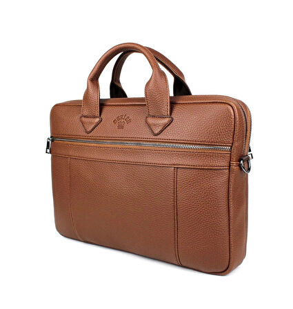 Unisex Taba Çok Bölmeli 14 inç Evrak Ve Laptop Çantası