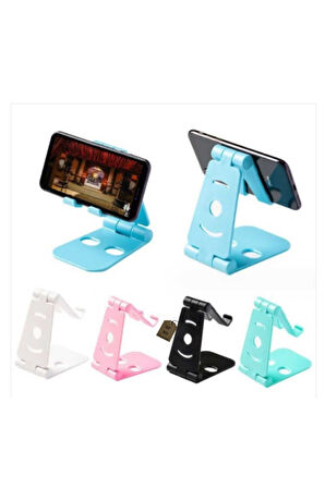 TELEFON TABLET TUTUCU KATLANABİLİR MASAÜSTÜ TELEFON TABLET STANDI AYARLANABİLİR TEKLİ SİYAH