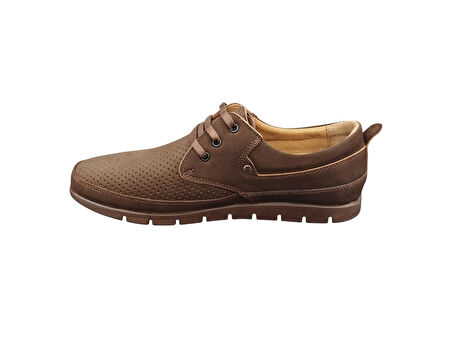 Bemsa 2035M İç Dış Hakiki Nubuk Deri Ortopedik Comfort Taban Ultra Hafif Günlük Erkek Casual Ayakkabı