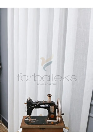 Exculusive Love Ütü İstemez Kırışmaz Sade 2Kat Pileli Tül Perde