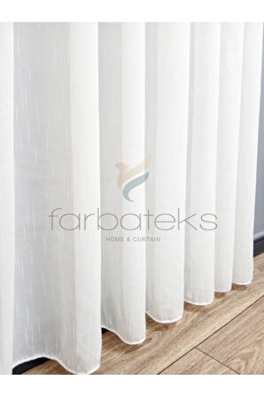 Exculusive Love Ütü İstemez Kırışmaz Sade 2Kat Pileli Tül Perde