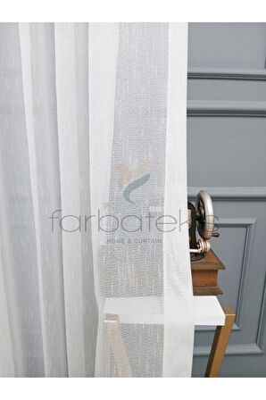 Exculusive Melike Ütü İstemez Kırışmaz Sade 3Kat Pileli Tül Perde