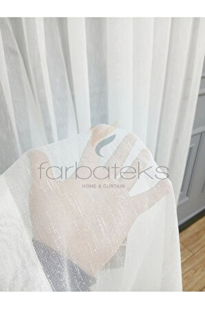 Exculusive Mimoza Ütü İstemez Kırışmaz Sade 3Kat Pileli Tül Perde