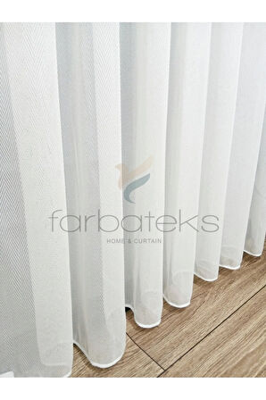Exculusive Nergis Ütü İstemez Kırışmaz Sade 2Kat Pileli Tül Perde