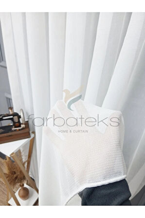 Exculusive Rana Ütü İstemez Kırışmaz Sade 2Kat Pileli Tül Perde