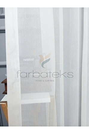 Exculusive Rana Ütü İstemez Kırışmaz Sade 3Kat Pileli Tül Perde