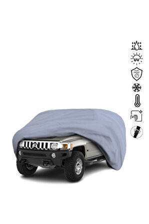 Hummer H3 Araba Brandası Miflonlu Su Geçirmez Araba Brandası Uv Koruyuculu