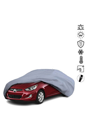 Hyundai Accent 4 Sedan (2010-2018) Araba Brandası Miflonlu Su Geçirmez Dış Ortam Araba Brandası