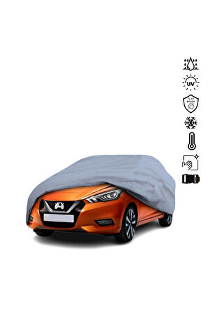 Nissan Micra K14 (2019-) Araba Brandası Miflonlu Su Geçirmez Araba Brandası Uv Koruyuculu