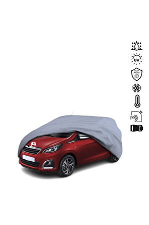 Peugeot 108 Hatch (2014-) Araba Brandası Miflonlu Su Geçirmez Araba Brandası Uv Koruyuculu