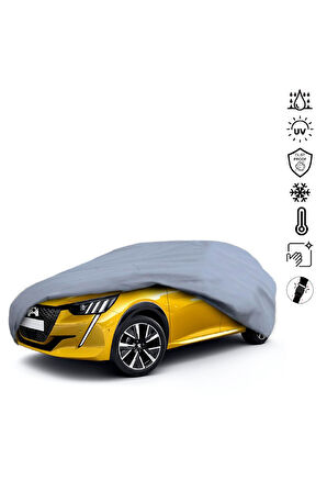 Peugeot 208 2 (2019-) Miflonlu Su Geçirmez Oto Branda Uv Koruyuculu