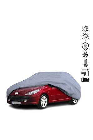 Peugeot 307 (2001-2008) Araba Brandası Miflonlu Su Geçirmez Araba Brandası Uv Koruyuculu