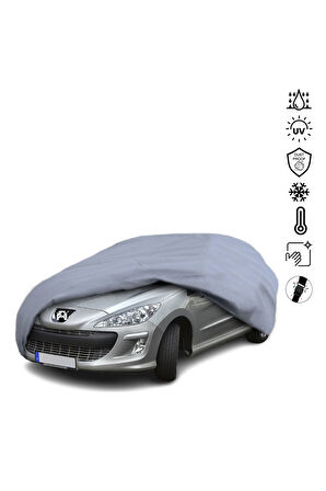 Peugeot 308 1 (2007-2013) Araba Brandası Miflonlu Su Geçirmez Araba Brandası Uv Koruyuculu