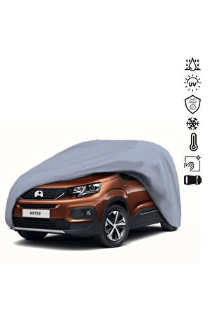Peugeot Rifter Long (2019-) Araba Brandası Miflonlu Su Geçirmez Araba Brandası Uv Koruyuculu
