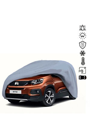 Peugeot Rifter Long (2019-) Miflonlu Su Geçirmez Oto Branda Uv Koruyuculu
