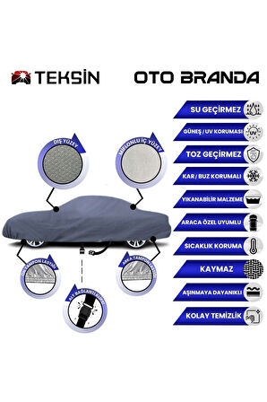 Renault Symbol 3 (2013-) Miflonlu Su Geçirmez Oto Branda Uv Koruyuculu