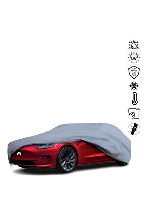 Tesla Model 3 (2017-2020) Miflonlu Su Geçirmez Oto Branda Uv Koruyuculu