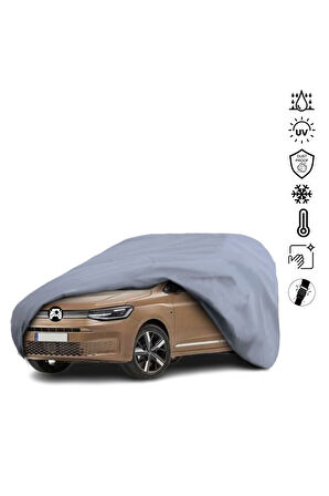 Volkswagen Caddy 5 (2020-) Araba Brandası Miflonlu Su Geçirmez Araba Brandası Uv Koruyuculu