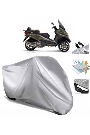 Piaggio Mp3 500  Arka Çanta (bağlantı Tokalı) Uyumlu SolarBlock Prime Motosiklet Brandası Örtüsü