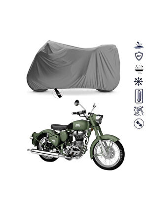 Royal Enfield Classic Battle Green Bağlantı Tokalı  Uyumlu SolarBlock  Motosiklet Brandası Örtüsü