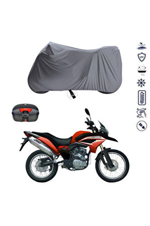 Kadırga KD 250GY Çantalı  Bağlantı Tokalı  Uyumlu SolarBlock Prime Motosiklet Brandası Örtüsü
