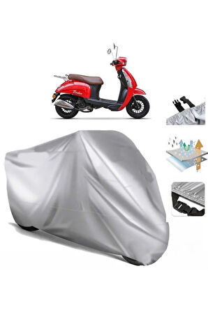 Rks Pollo 50 Arka Çanta (bağlantı Tokalı) Uyumlu SolarBlock Prime Motosiklet Brandası Örtüsü