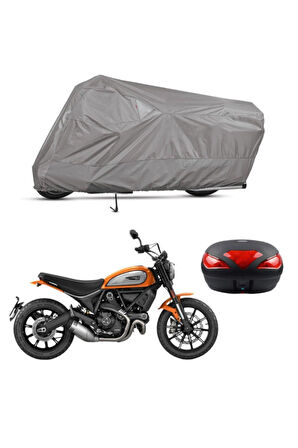 Ducati Scrambler Icon Arka Çanta   Bağlantı Tokalı  Uyumlu SolarBlock  Motosiklet Brandası Örtüsü
