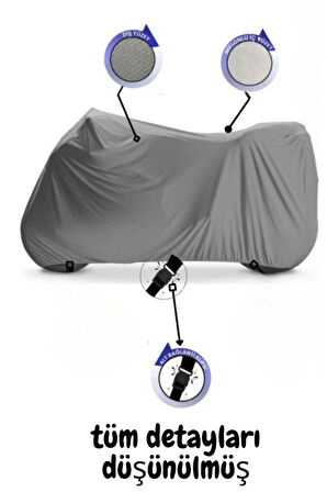 Yamaha Xt 660 R Arka Çanta (BAĞLANTI TOKALI) Uyumlu Solarblock Prime Motosiklet Brandası Örtüsü