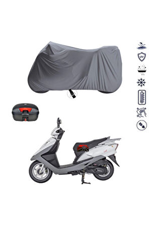 MONDİAL 100 NT TURKUAZ Arka Çanta  Bağlantı Tokalı  Uyumlu SolarBlock  Motosiklet Brandası Örtüsü