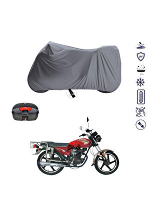 Kral YB 150T Çantalı  Bağlantı Tokalı  Uyumlu SolarBlock Prime Motosiklet Brandası Örtüsü