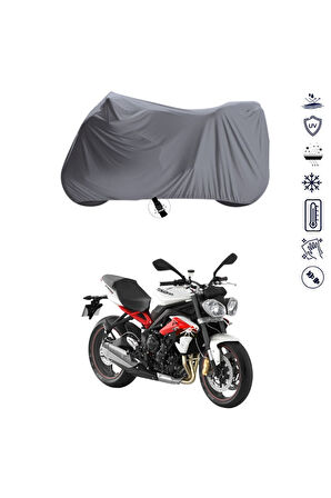 Triumph Street Triple R Çantalı  Bağlantı Tokalı  Uyumlu SolarBlock Prime Motosiklet Brandası Örtüsü