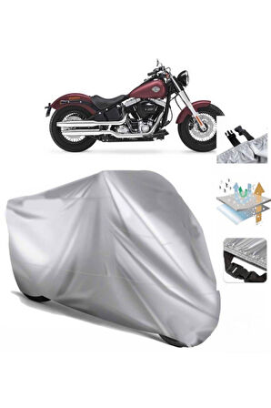 Softail Slim Fls  Arka Çanta (bağlantı Tokalı) Uyumlu SolarBlock Prime Motosiklet Brandası Örtüsü