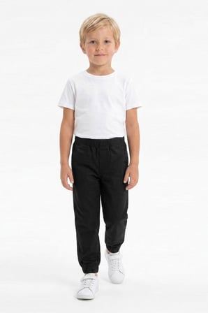 İSOB Unisex Siyah Cepsiz Eşofman Altı 3-8 Yaş 22347