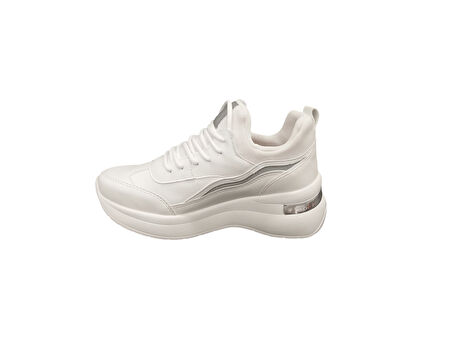 Flet 327Z Ortopedik Çorap Şeklinde Bilekten Saran 5 cm Gizli Topuk Kadın Günlük Sneaker Ayakkabı