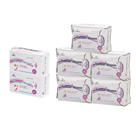 Tiens Airiz 10Lu Gündüz 5 Paket + 30Lu Gündüz 2 Paket Hijyenik Kadın Pedi Seti (5 Paket 110 Adet)