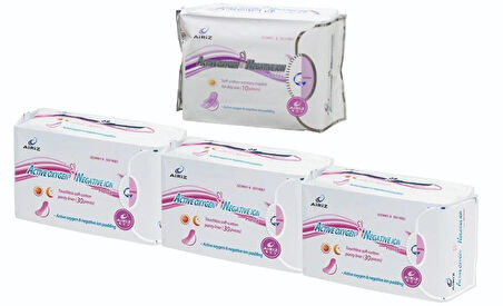 Airiz 30Lu Günlük 3 Paket + 10Lu Gündüz 1 Paket Hijyenik Kadın Pedi Seti (4 Paket 100 Adet)