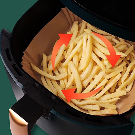 Büyük Boy Air Fryer Fritöz Pişirme Kağıdı 50 Adet