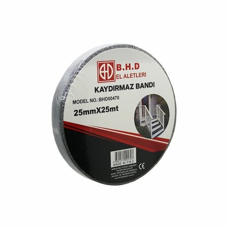 Kaydırmaz Siyah Bant 25 Mm X 25 Mt